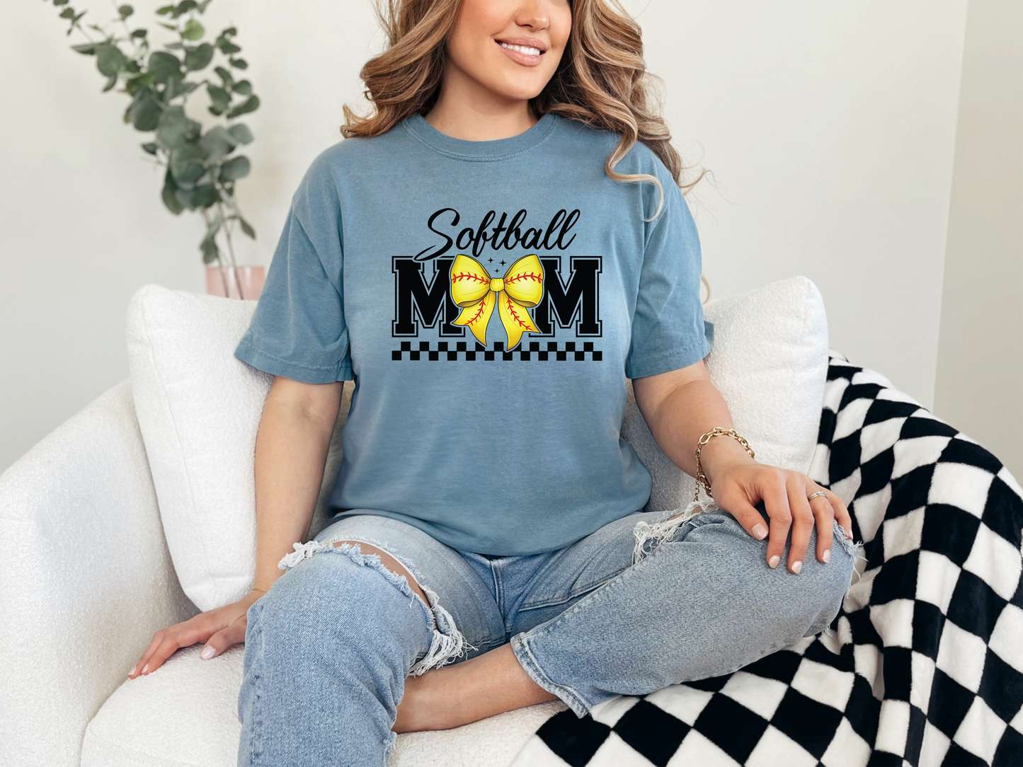 Softball Mama Bow Shirt