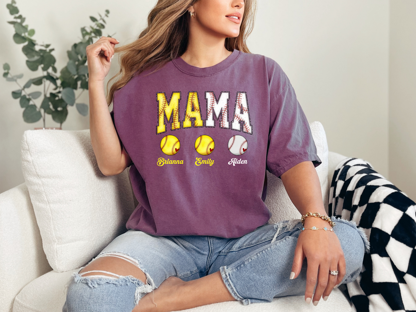 MAMA Softball - Baseball Outline Custom Shirt