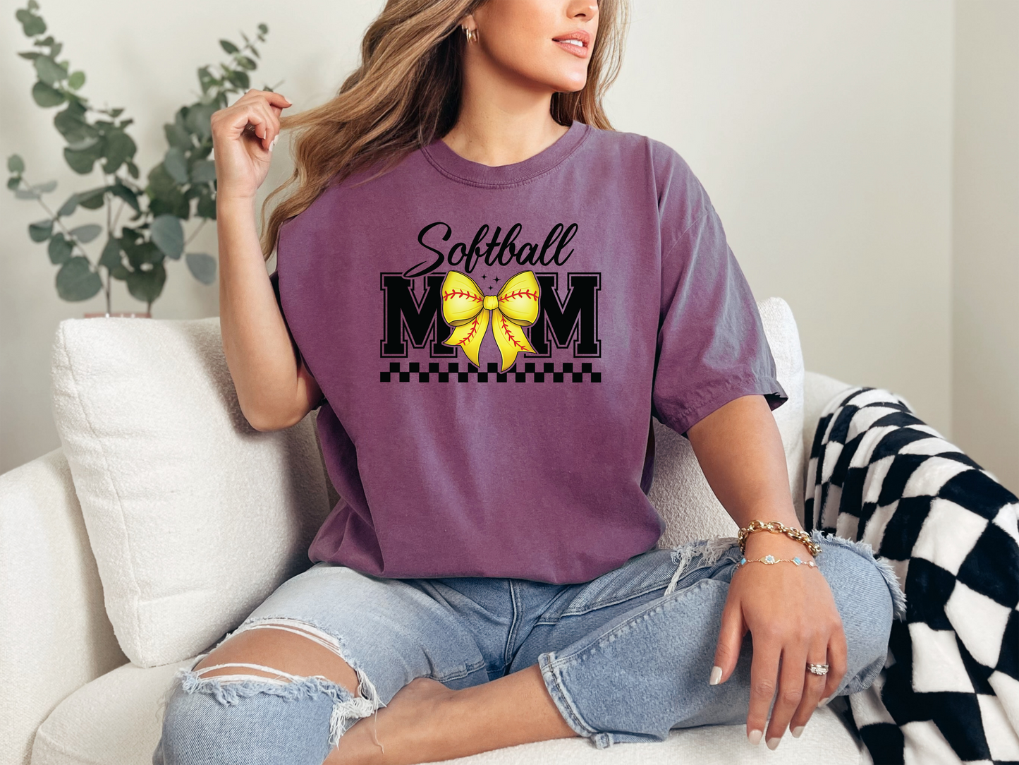 Softball Mama Bow Shirt