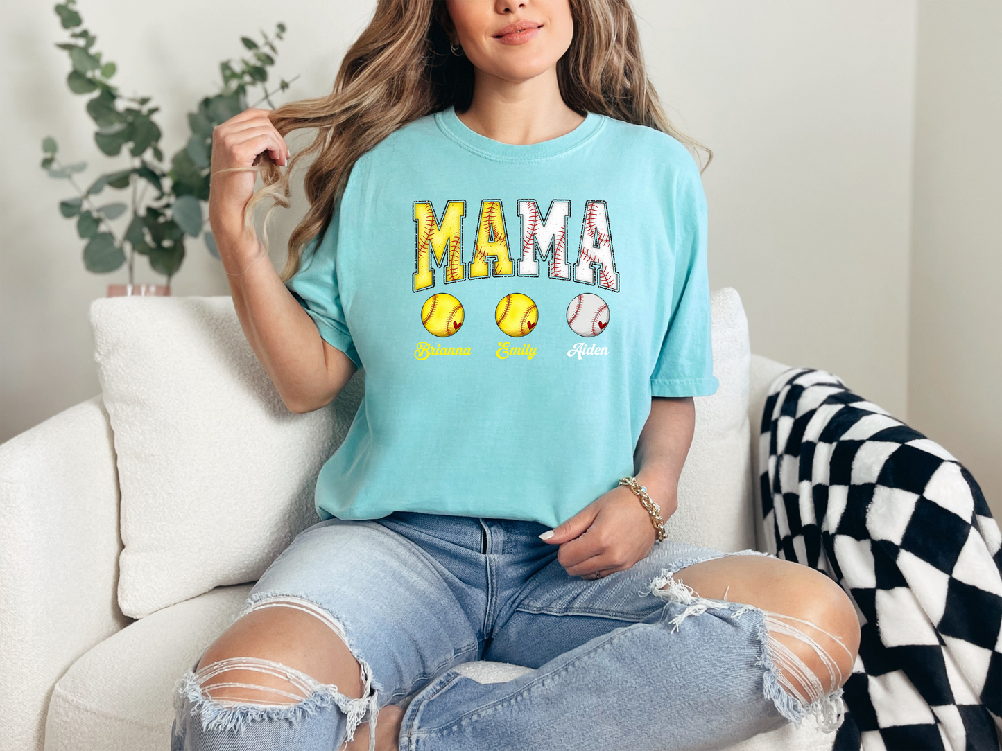 MAMA Softball - Baseball Outline Custom Shirt