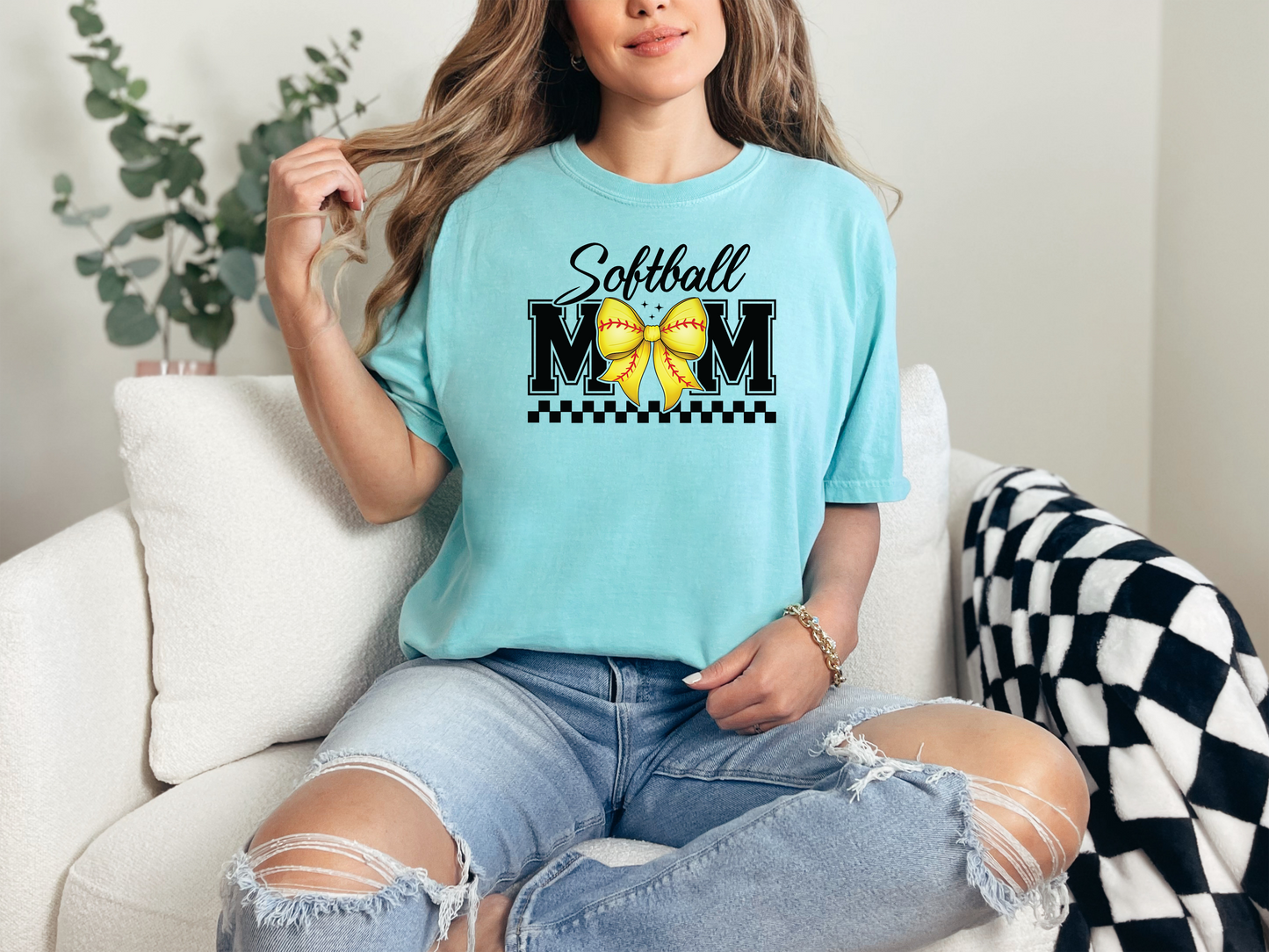 Softball Mama Bow Shirt