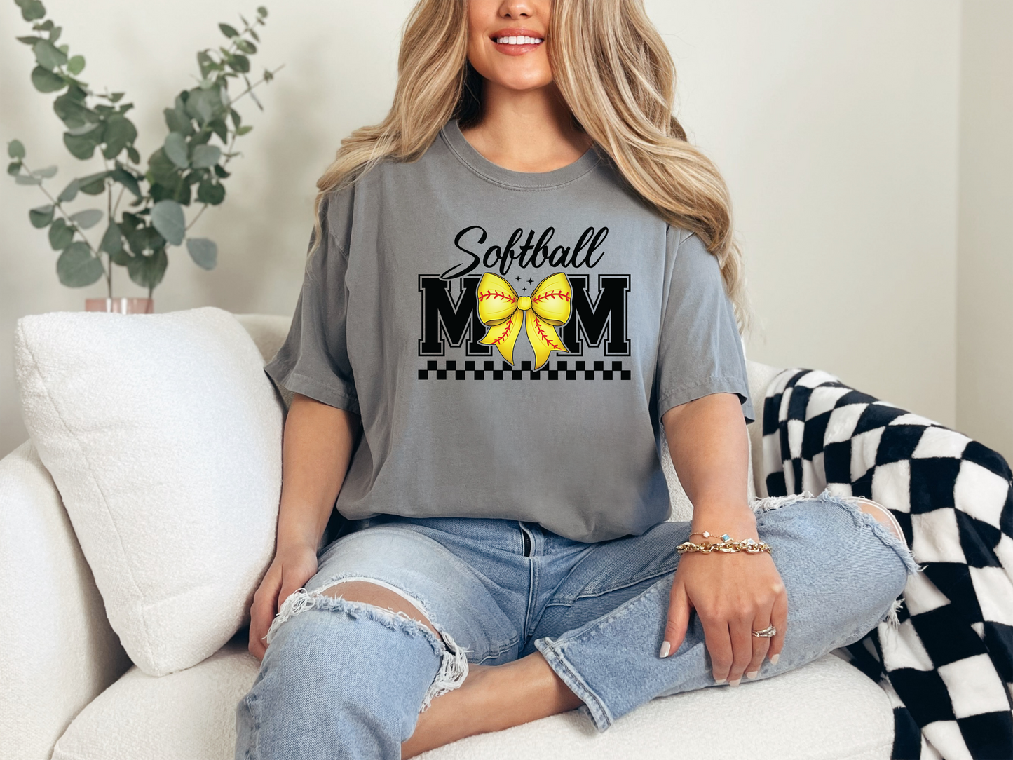 Softball Mama Bow Shirt