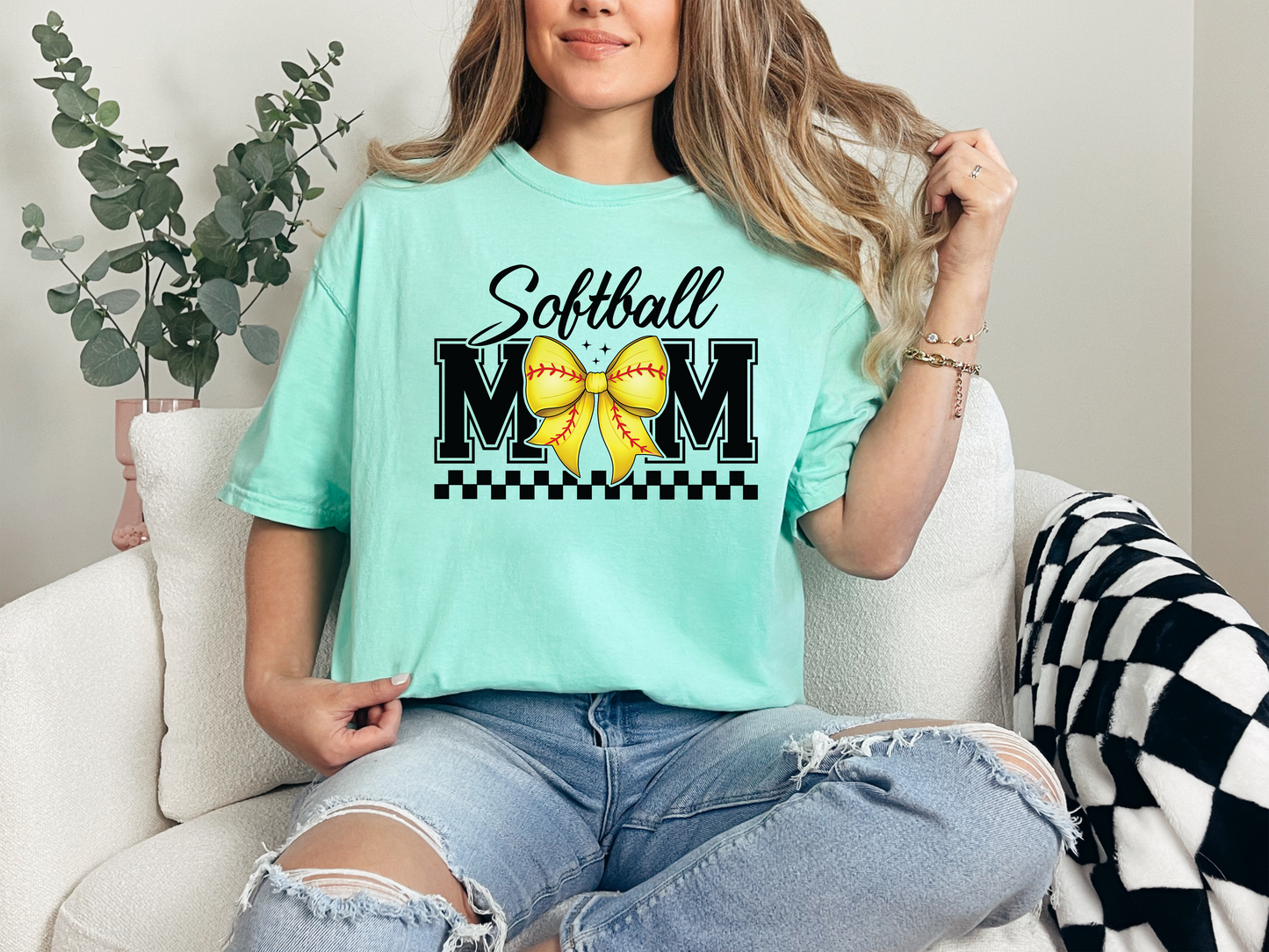 Softball Mama Bow Shirt