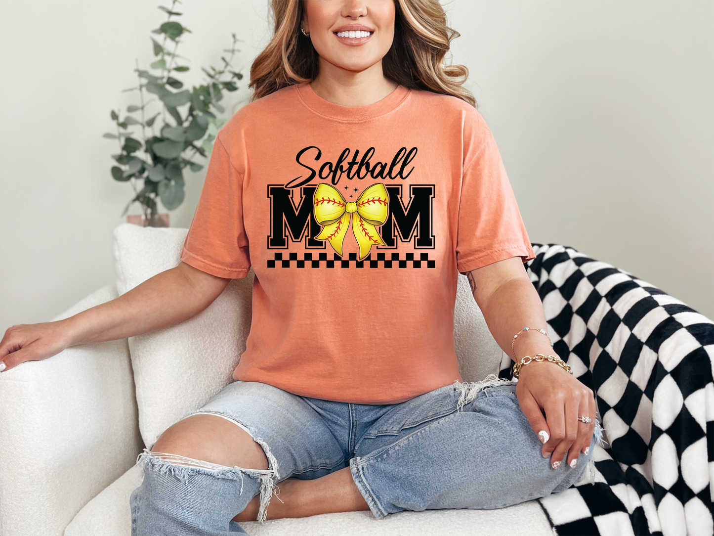 Softball Mama Bow Shirt