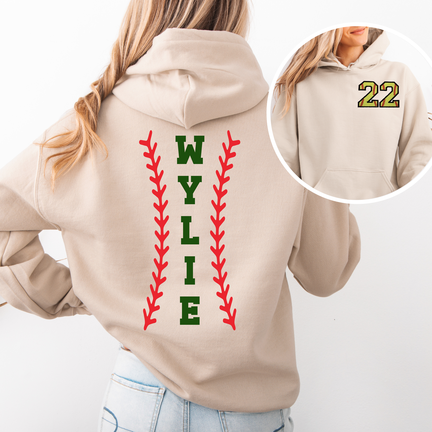 Softball Glitter Appliqué custom player sweater