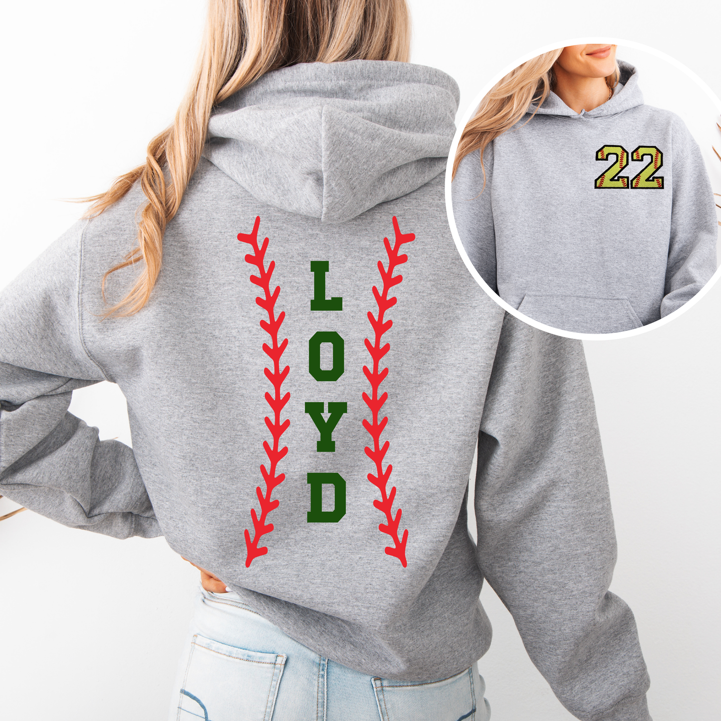 Softball Glitter Appliqué custom player sweater
