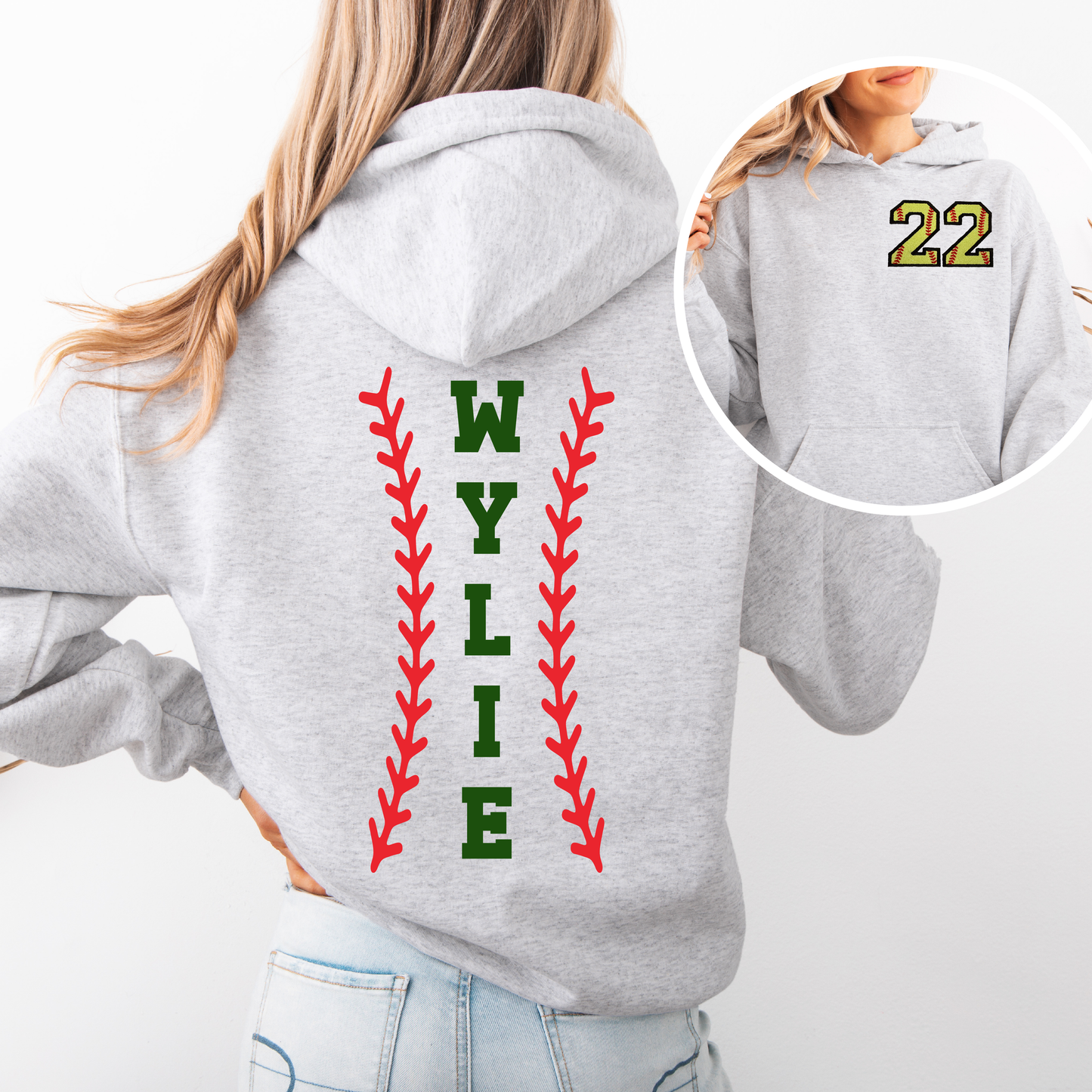Softball Glitter Appliqué custom player sweater