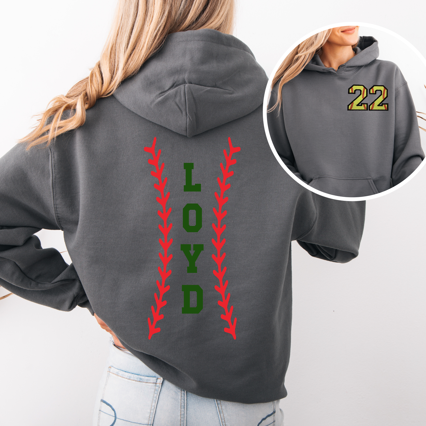 Softball Glitter Appliqué custom player sweater