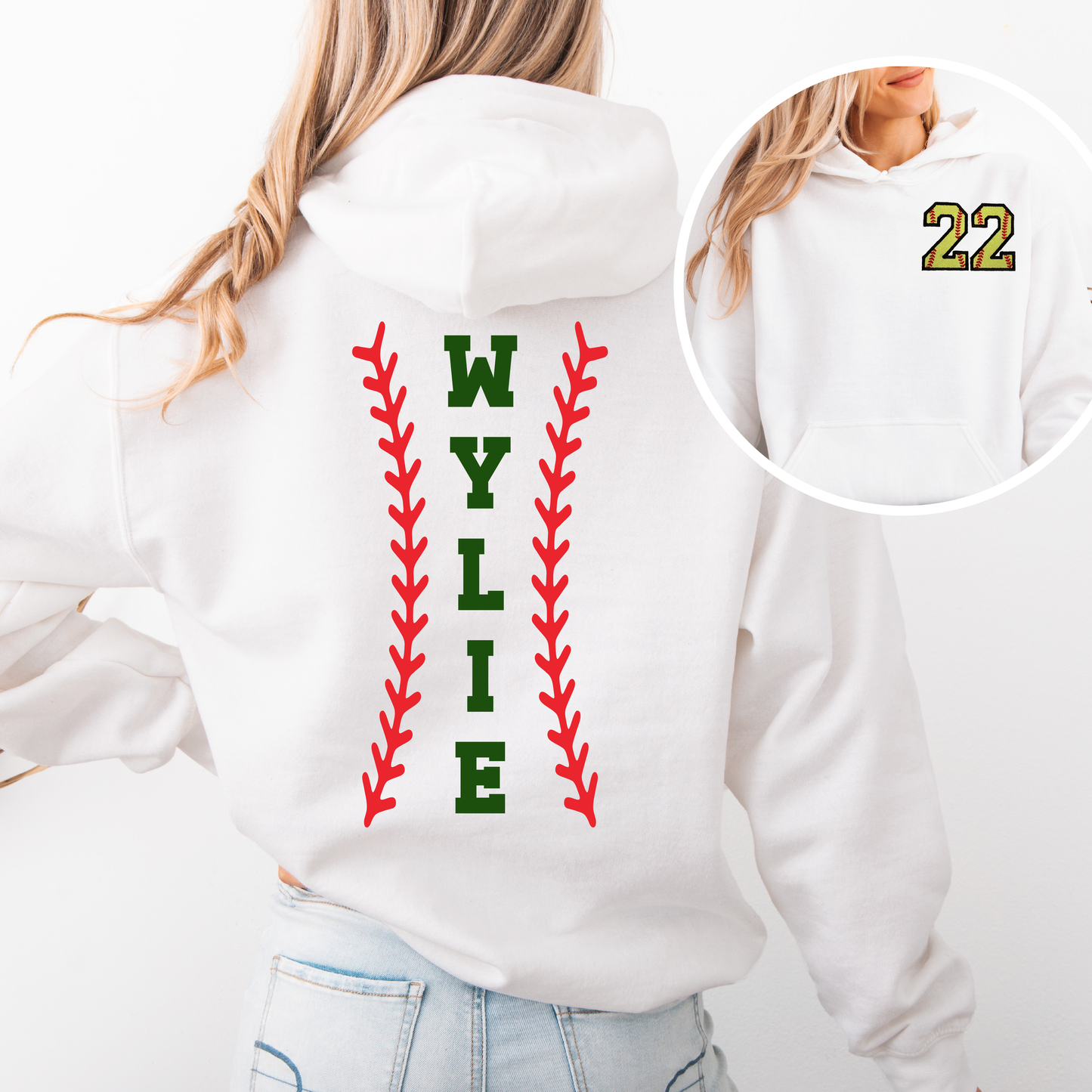 Softball Glitter Appliqué custom player sweater