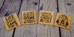 Camping Coasters -set of 4