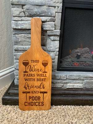 Wine Bottle Cutting Board - Best Friends