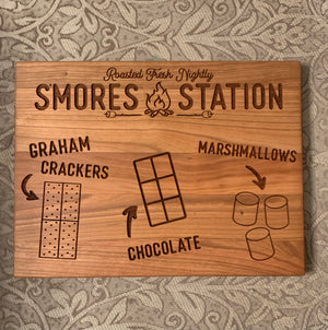 S'more Station Wood Cutting Board 9" x 12" x 3/4"