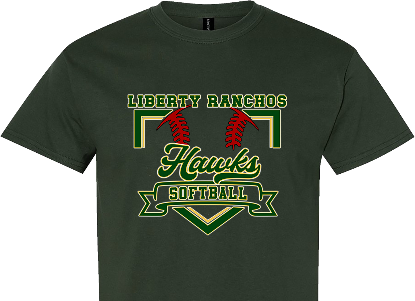 Liberty Ranchos Softball Cotton T-Shirt