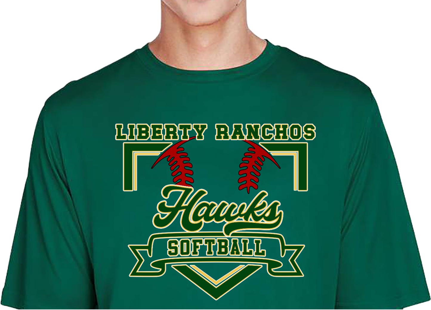 Liberty Ranchos Softball Polyester Performance T-Shirt