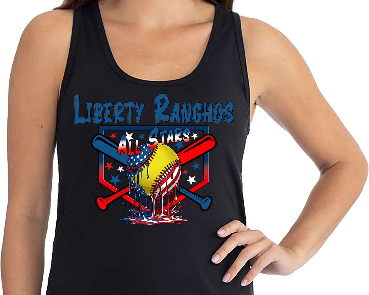 Liberty Ranchos 2026 Softball Drip All Stars Tank Top