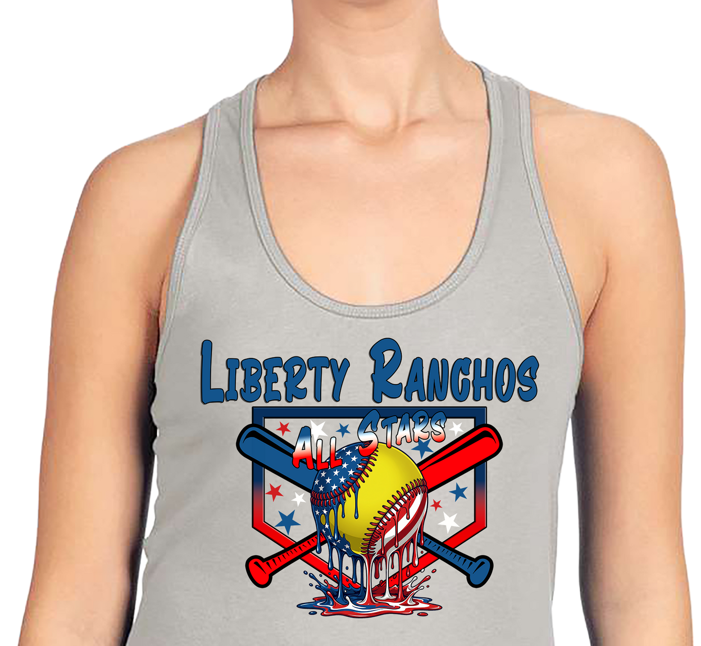 Liberty Ranchos 2026 Softball Drip All Stars Tank Top Racerback