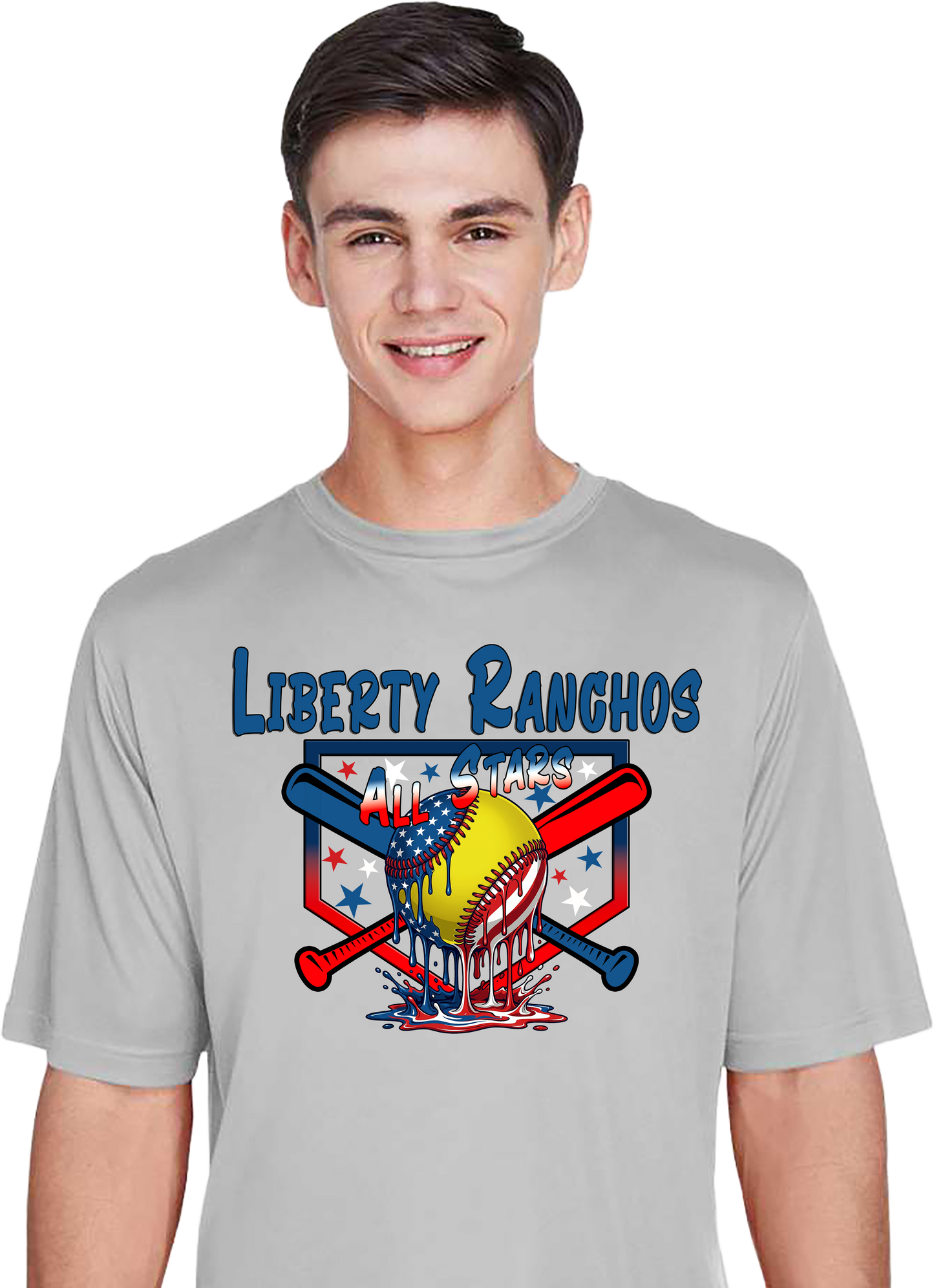 Liberty Ranchos 2026 Softball All Stars Drip Polyester Performance T-Shirt